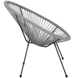 Ratanové záhradné kreslo SPRINGOS LOA GF0086 sivé