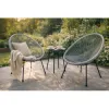 Ratanové záhradné kreslo SPRINGOS LOA GF0086 sivé