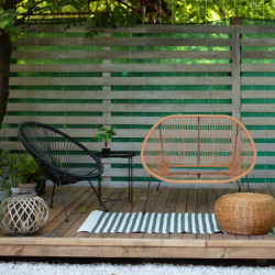 Ratanová záhradná pohovka SPRINGOS LOA GF0087 hnedá