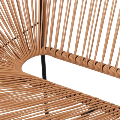 Ratanová záhradná pohovka SPRINGOS LOA GF0087 hnedá