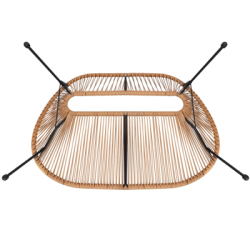 Ratanová záhradná pohovka SPRINGOS LOA GF0087 hnedá