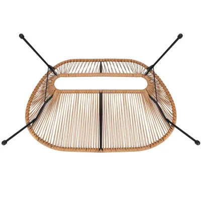 Ratanová záhradná pohovka SPRINGOS LOA GF0087 hnedá