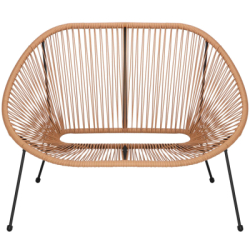 Ratanová záhradná pohovka SPRINGOS LOA GF0087 hnedá