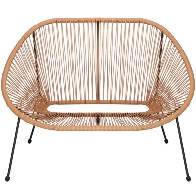 Ratanová záhradná pohovka SPRINGOS LOA GF0087 hnedá