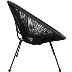 Ratanová záhradná pohovka SPRINGOS LOA GF0088 čierna