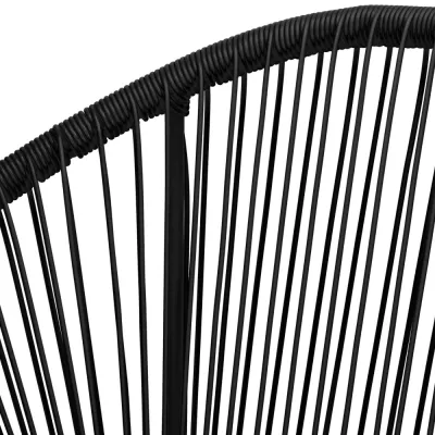 Ratanová záhradná pohovka SPRINGOS LOA GF0088 čierna