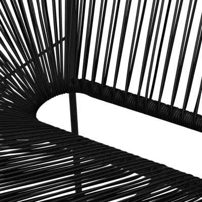 Ratanová záhradná pohovka SPRINGOS LOA GF0088 čierna