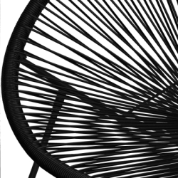 Ratanová záhradná pohovka SPRINGOS LOA GF0088 čierna