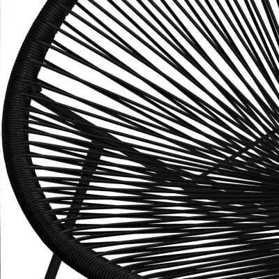 Ratanová záhradná pohovka SPRINGOS LOA GF0088 čierna