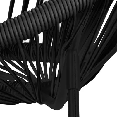 Ratanová záhradná pohovka SPRINGOS LOA GF0088 čierna