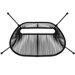 Ratanová záhradná pohovka SPRINGOS LOA GF0088 čierna