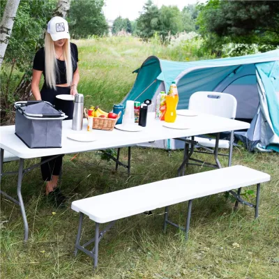 Záhradná lavica 183x30 cm SPRINGOS GF0094 biela