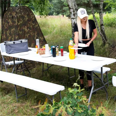 Záhradná lavica 183x30 cm SPRINGOS GF0094 biela