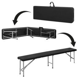 Záhradná lavica 183x30 cm SPRINGOS GF0095 čierna