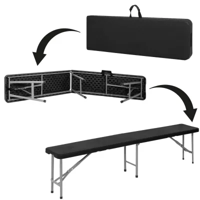 Záhradná lavica 183x30 cm SPRINGOS GF0095 čierna