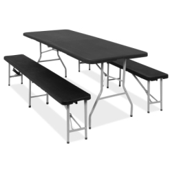 Záhradná lavica 183x30 cm SPRINGOS GF0095 čierna