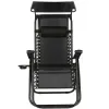 Záhradné polohovacie kreslo so strieškou SPRINGOS ZERO GRAVITY čierne