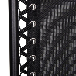 Záhradné polohovacie kreslo so strieškou SPRINGOS ZERO GRAVITY čierne