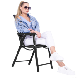 Záhradné kreslo SPRINGOS VERONA čierne