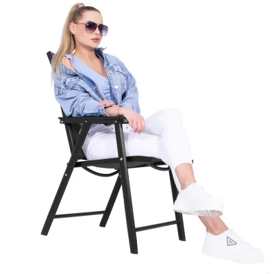 Záhradné kreslo SPRINGOS VERONA čierne