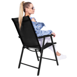 Záhradné kreslo SPRINGOS VERONA čierne