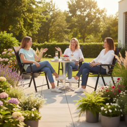 Záhradné kreslo SPRINGOS VERONA čierne