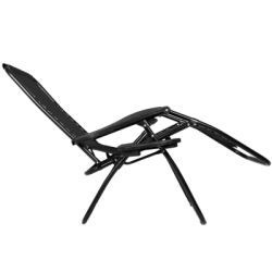 Záhradné polohovacie kreslo SPRINGOS ZERO GRAVITY čierne