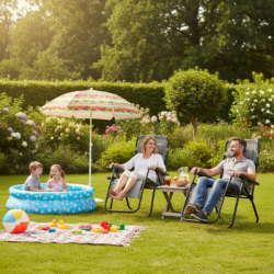 Záhradné polohovacie kreslo SPRINGOS ZERO GRAVITY svetlo šedé