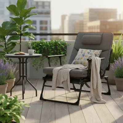 Záhradné kreslo SPRINGOS VERANO šedé