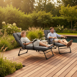 Záhradné kreslo SPRINGOS VERANO šedé