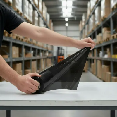 Strečová fólia 500mm 23my 1,5kg čierna nepriehľadná