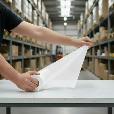 Strečová fólia 500mm 23my 1,5kg biela nepriehľadá