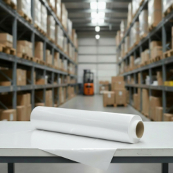 Strečová fólia 500mm 23my 1,5kg biela nepriehľadá