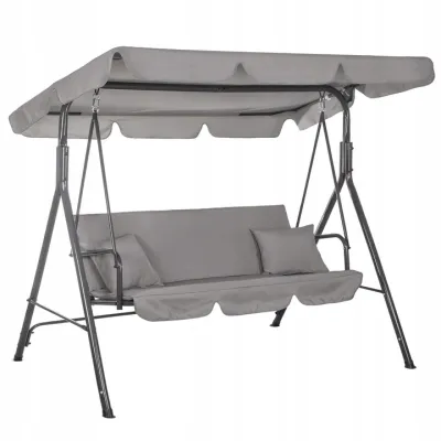 Záhradná hojdačka SPRINGOS GRACE 3-miestna, šedá