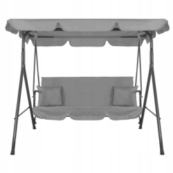 Záhradná hojdačka SPRINGOS GRACE 3-miestna, šedá