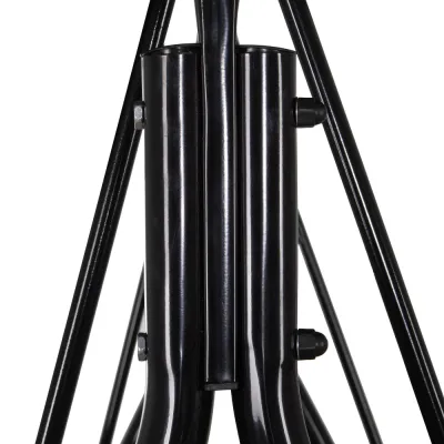 Záhradná hojdačka 3-miestna, čierna SPRINGOS LUNA