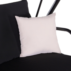 Záhradná hojdačka 3-miestna, čierna SPRINGOS LUNA