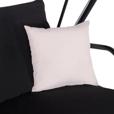 Záhradná hojdačka 3-miestna, čierna SPRINGOS LUNA