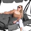 Záhradná hojdačka SPRINGOS LINDA 4-miestna, šedá