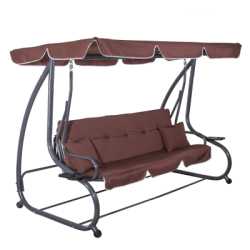 Záhradná hojdačka 4-miestna, hnedá SPRINGOS FLORIDA