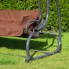 Záhradná hojdačka 4-miestna, hnedá SPRINGOS FLORIDA