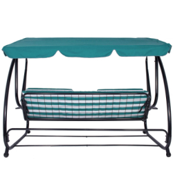 Záhradná hojdačka SPRINGOS MALIBU 4-miestna, zeleno-biela