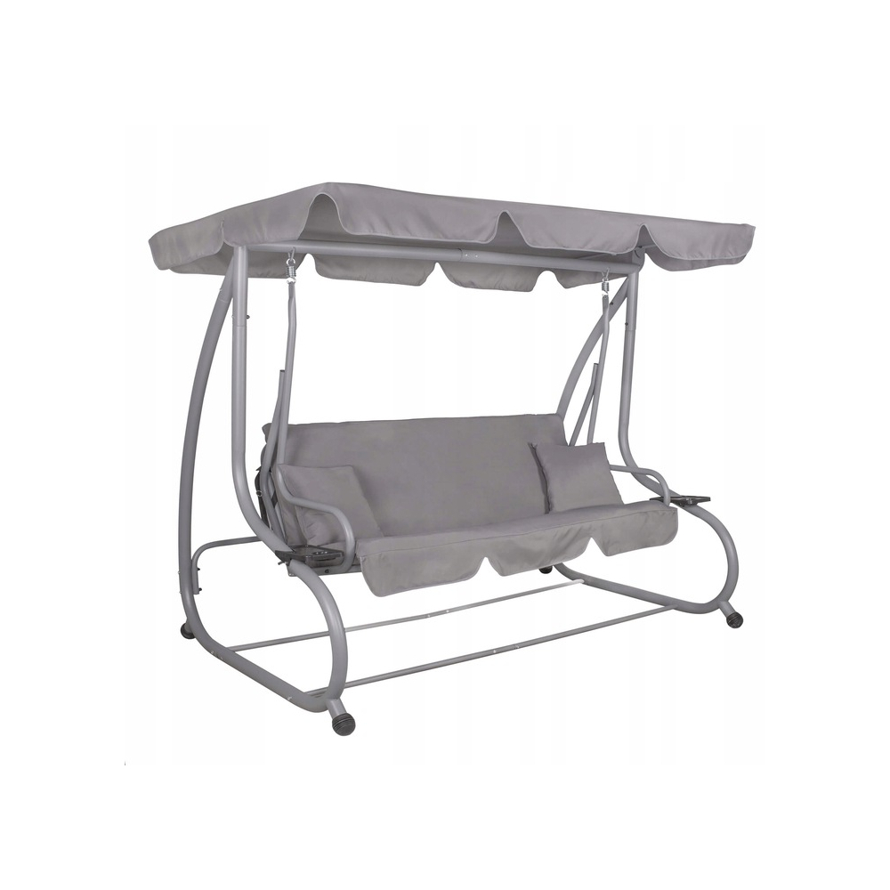 Záhradná hojdačka SPRINGOS VENEZIA 3-miestna, šedá