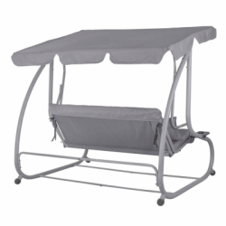 Záhradná hojdačka SPRINGOS VENEZIA 3-miestna, šedá