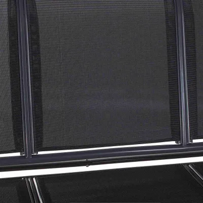 Záhradná hojdačka SPRINGOS PALERMO 3-miestna, čierna