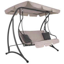 Záhradná hojdačka 3-miestna SPRINGOS DEIZY GS0031, béžová