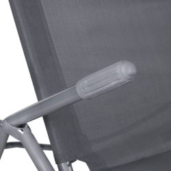 Záhradné lehátko SPRINGOS SIESTA tmavo šedé