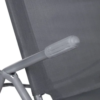Záhradné lehátko SPRINGOS SIESTA tmavo šedé