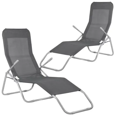 Záhradné lehátko SPRINGOS SIESTA tmavo šedé