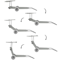 Záhradné lehátko na kolieskach SPRINGOS MOBI šedé